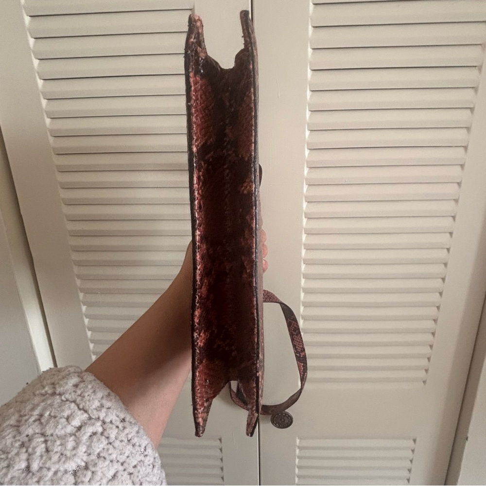 Via Spiga Snakeskin Genuine Leather Bag Vintage Made in Italy - Picture 9 of 10